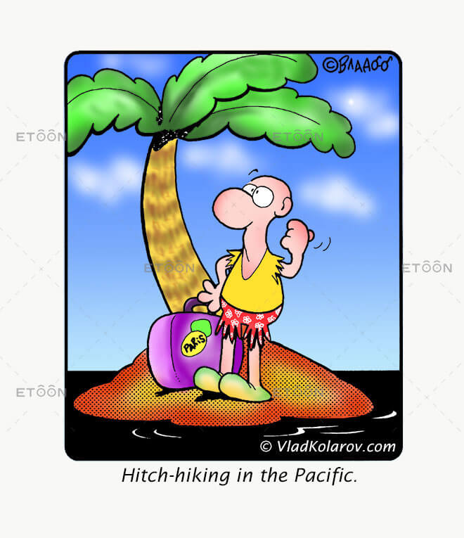 Hitch-hiking In The Pacific. » Etoon Cartoons