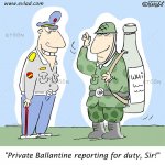 Soldier with a whisky bottle instead…