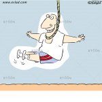 Athlete performing with a rope around his head