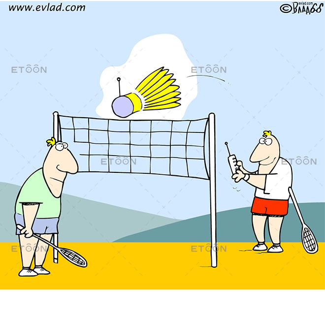 Badminton Cartoons, Comics And Funny Pictures » Etoon Cartoons